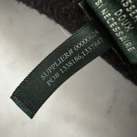 LRL Ralph Lauren Active Women Small Black Fleece Purple Quilted Full Zip Jacket - Picture 6 of 12